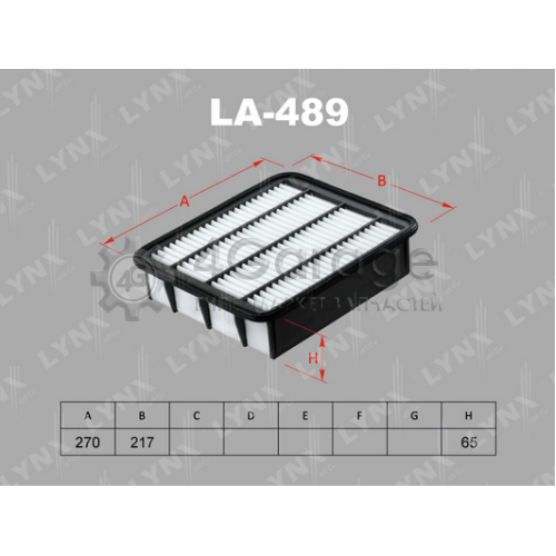 LYNXauto LA489 Воздушный фильтр