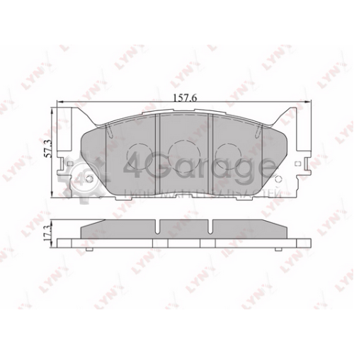 LYNXauto BD7530 Комплект тормозных колодок дисковый тормоз