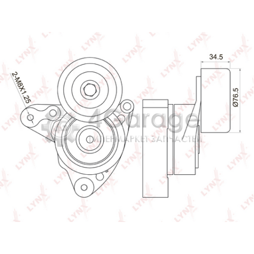 LYNXauto PT3014 Натяжитель ремня клиновой зубча