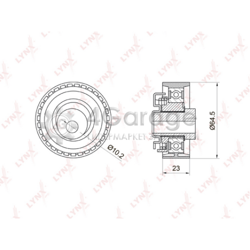 LYNXauto PB1027 Натяжной ролик ремень ГРМ