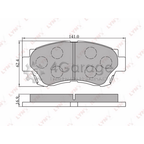 LYNXauto BD7520 Комплект тормозных колодок дисковый тормоз