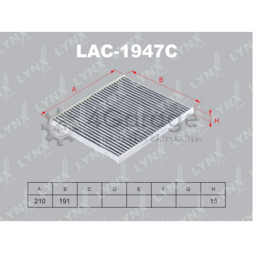 LYNXauto LAC1947C Фильтр воздух во внутренном пространстве