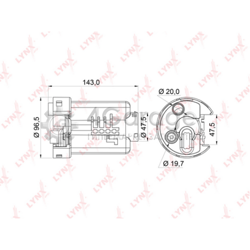 LYNXauto LF164M Топливный фильтр