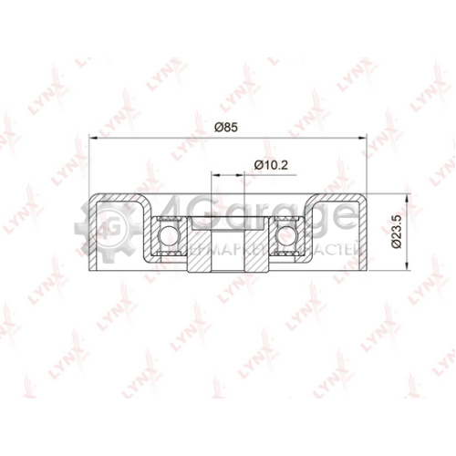 LYNXauto PB7030 Паразитный / ведущий ролик поликлиновой ремень