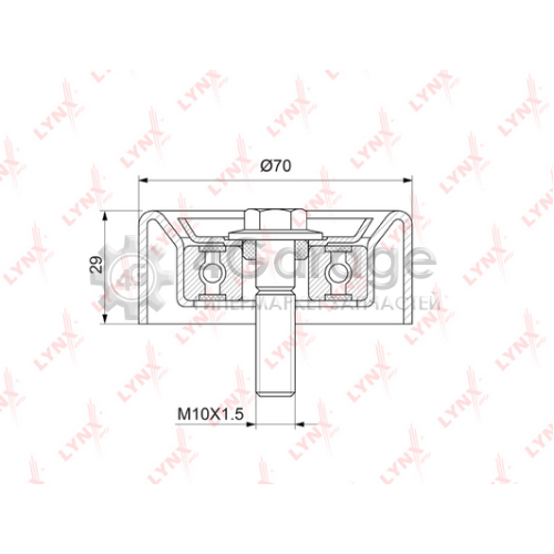 LYNXauto PB7207 Паразитный / ведущий ролик поликлиновой ремень