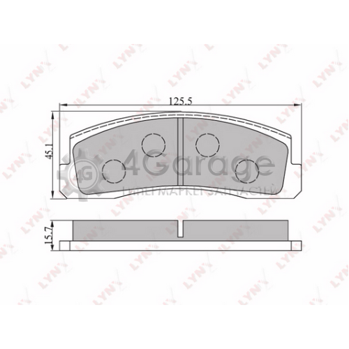 LYNXauto BD4602 Комплект тормозных колодок дисковый тормоз