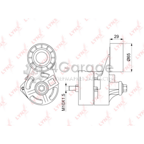 LYNXauto PT3255 Натяжитель ремня клиновой зубча