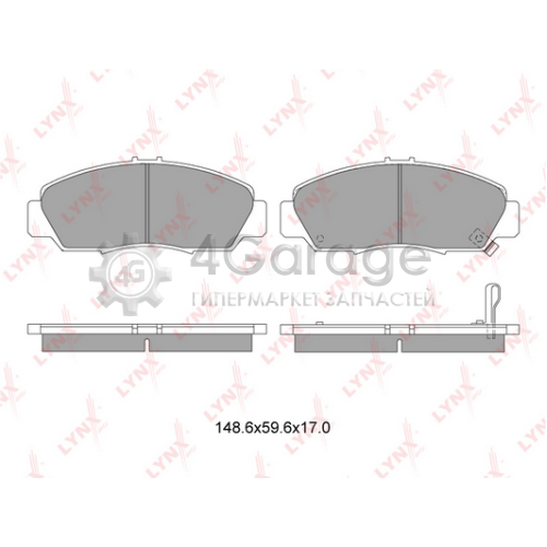 LYNXauto BD3411 Комплект тормозных колодок дисковый тормоз