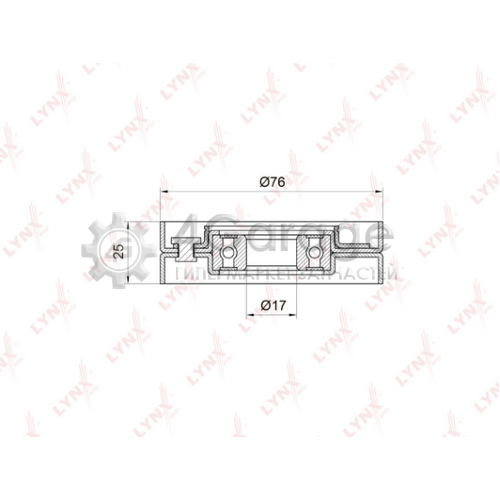LYNXauto PB5001 Натяжной ролик поликлиновой ремень