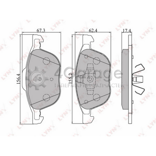 LYNXauto BD3001 Комплект тормозных колодок дисковый тормоз