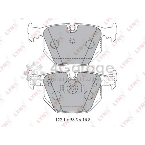 LYNXauto BD1426 Комплект тормозных колодок дисковый тормоз