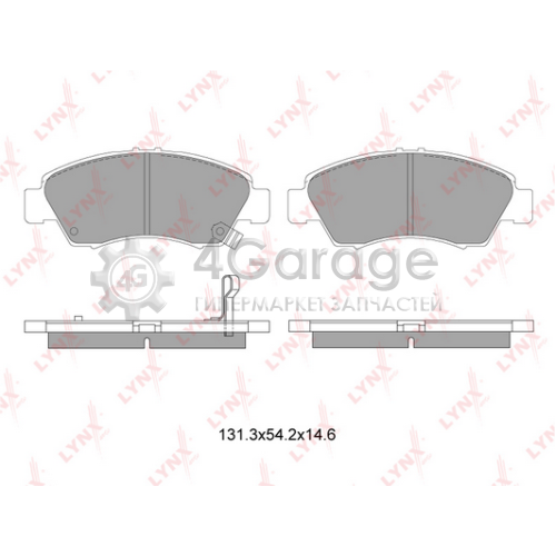 LYNXauto BD3407 Комплект тормозных колодок дисковый тормоз
