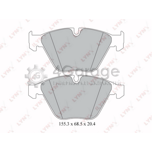 LYNXauto BD1415 Комплект тормозных колодок дисковый тормоз