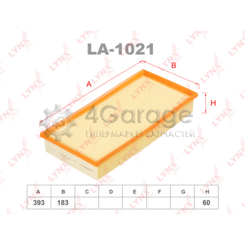 LYNXauto LA1021 Фильтр воздушный подходит для AUDI Q7 3.0T 4.2TD 06 PORSCHE Cayenne 02 VW Touareg 2.5 6.0 02 10/3.0T 4.2TD 10 LA 1021