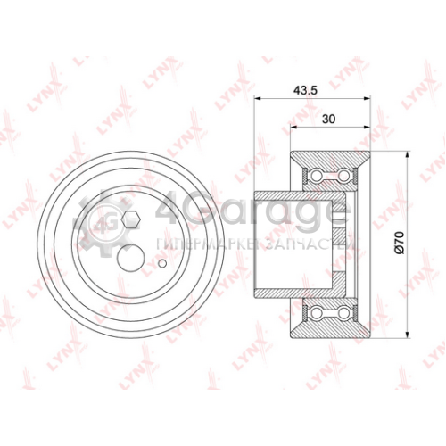 LYNXauto PB1102 Натяжной ролик ремень ГРМ