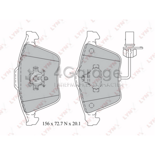 LYNXauto BD1217 Комплект тормозных колодок дисковый тормоз
