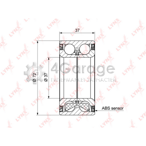 LYNXauto WB1202 Комплект подшипника ступицы колеса