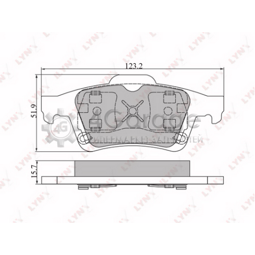 LYNXauto BD6302 Комплект тормозных колодок дисковый тормоз