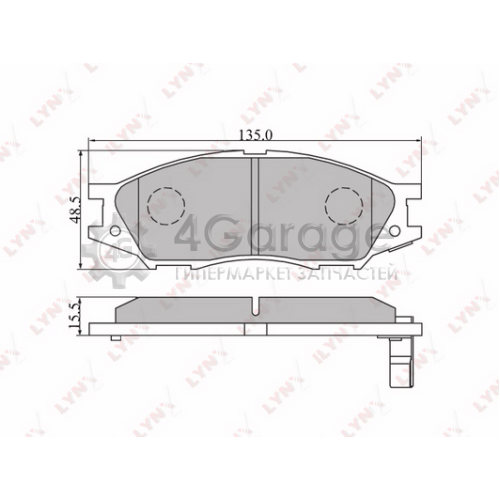 LYNXauto BD3409 Комплект тормозных колодок дисковый тормоз