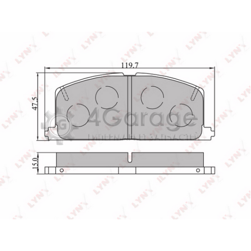 LYNXauto BD7533 Комплект тормозных колодок дисковый тормоз