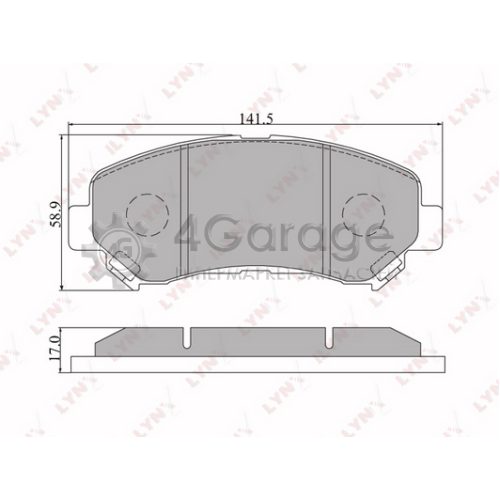 LYNXauto BD5711 Комплект тормозных колодок дисковый тормоз
