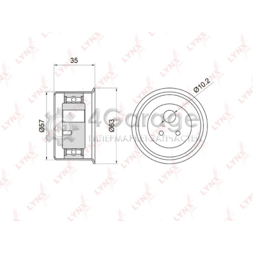 LYNXauto PB1039 Натяжной ролик ремень ГРМ