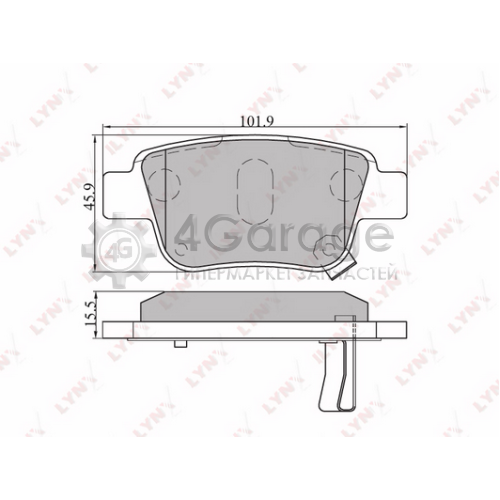 LYNXauto BD7539 Комплект тормозных колодок дисковый тормоз