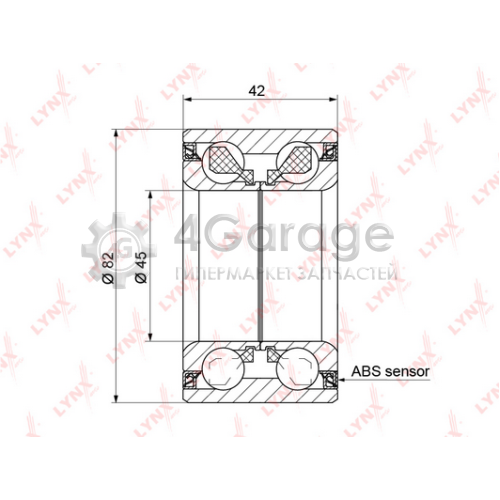 LYNXauto WB1532 Комплект подшипника ступицы колеса