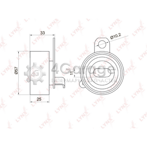LYNXauto PB1067 Натяжной ролик ремень ГРМ