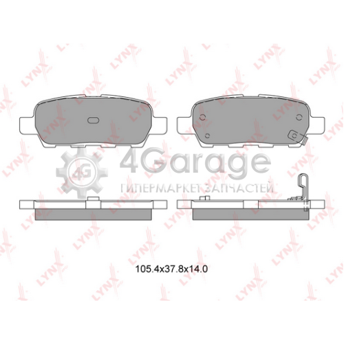 LYNXauto BD5706 Комплект тормозных колодок дисковый тормоз