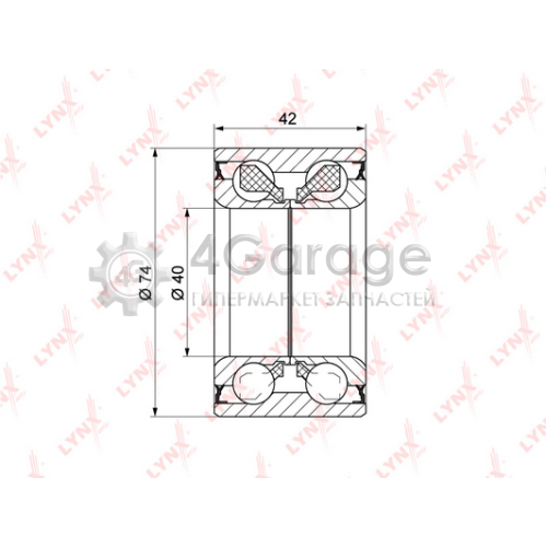 LYNXauto WB1398 Комплект подшипника ступицы колеса