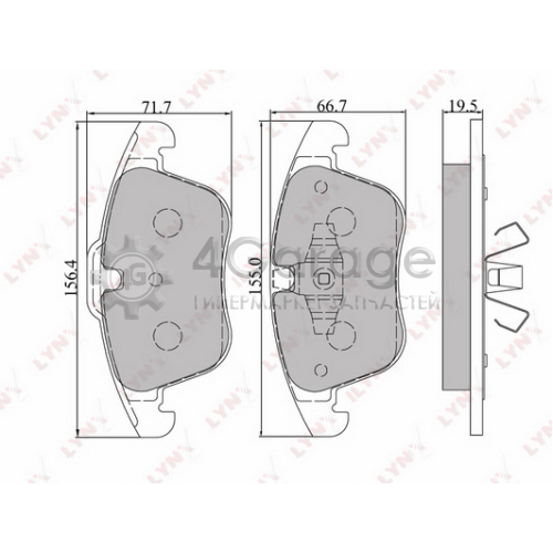 LYNXauto BD3004 Комплект тормозных колодок дисковый тормоз