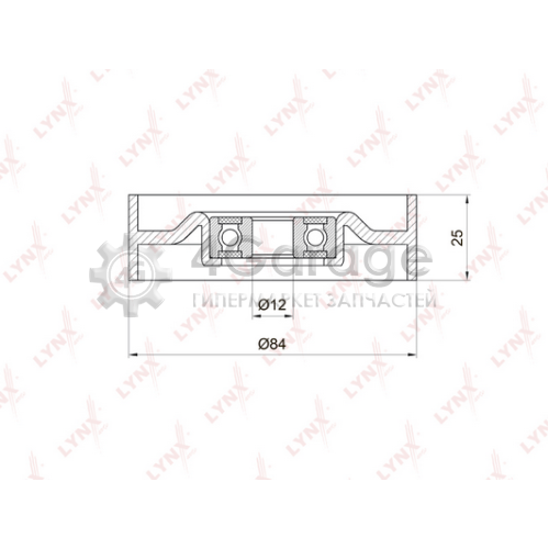 LYNXauto PB5015 Натяжной ролик поликлиновой ремень
