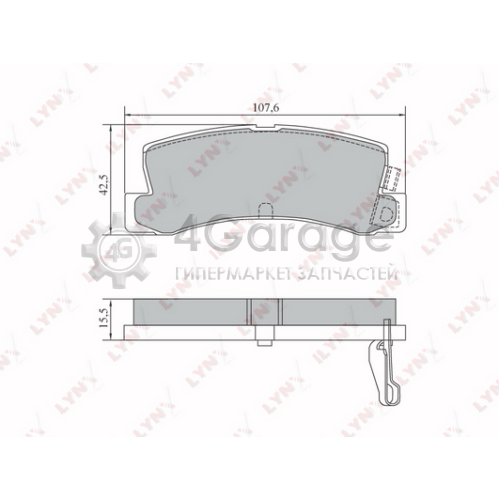 LYNXauto BD7557 Комплект тормозных колодок дисковый тормоз