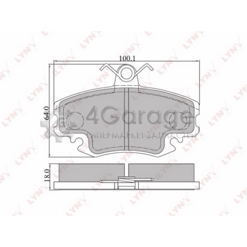 LYNXauto BD6301 Комплект тормозных колодок дисковый тормоз