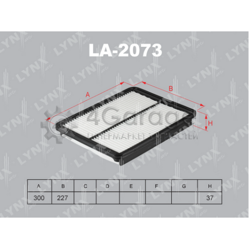 LYNXauto LA2073 Воздушный фильтр