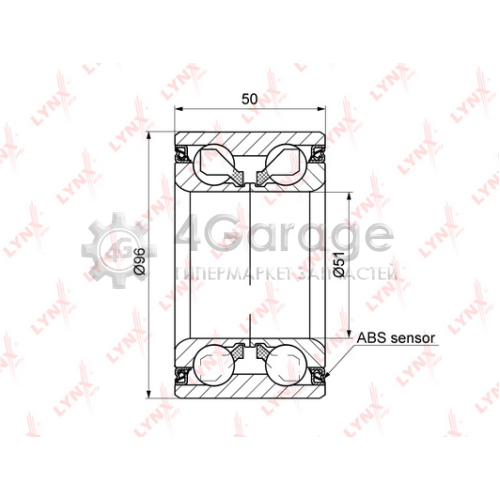 LYNXauto WB1207 Комплект подшипника ступицы колеса