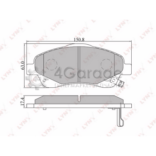 LYNXauto BD7548 Комплект тормозных колодок дисковый тормоз