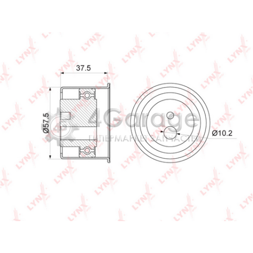 LYNXauto PB3165 Паразитный / Ведущий ролик зубчатый ремень