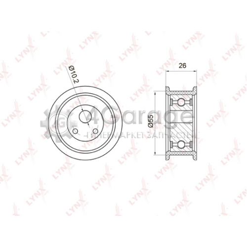 LYNXauto PB1025 Натяжной ролик ремень ГРМ