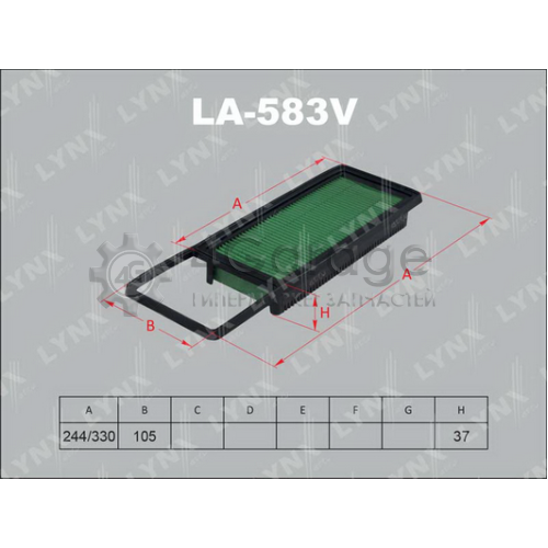 LYNXauto LA583V Воздушный фильтр