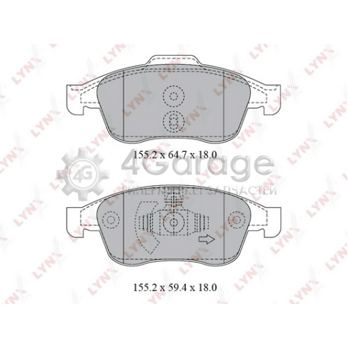 LYNXauto BD6317 Комплект тормозных колодок дисковый тормоз