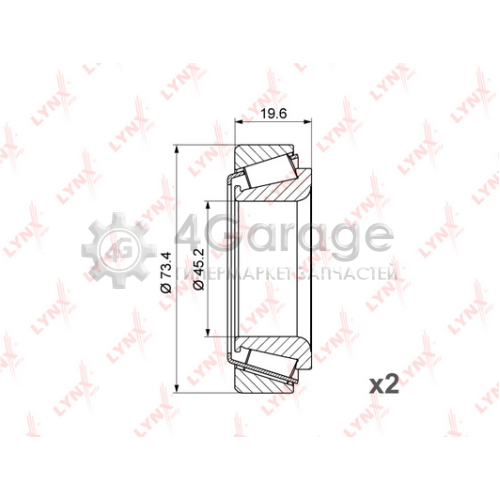 LYNXauto WB1089 Комплект подшипника ступицы колеса