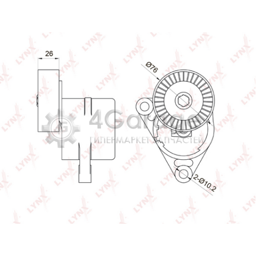LYNXauto PT3010 Натяжитель ремня клиновой зубча