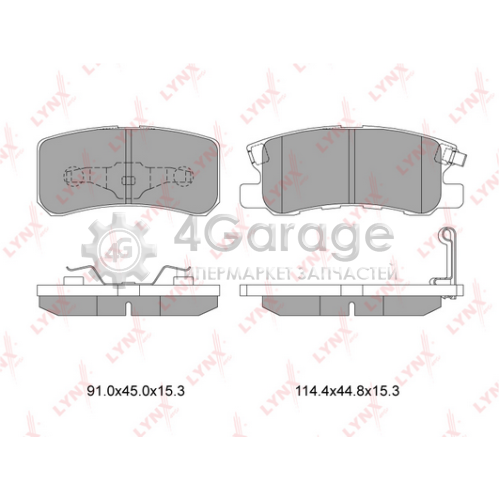 LYNXauto BD5507 Комплект тормозных колодок дисковый тормоз