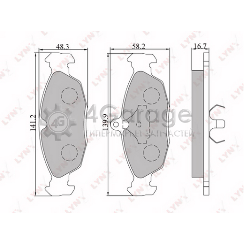 LYNXauto BD5903 Комплект тормозных колодок дисковый тормоз