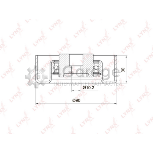 LYNXauto PB7021 Паразитный / ведущий ролик поликлиновой ремень