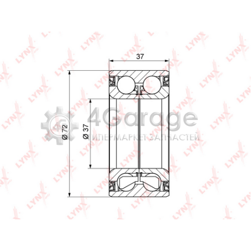 LYNXauto WB1186 Комплект подшипника ступицы колеса