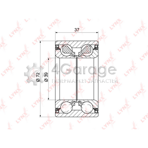 LYNXauto WB1240 Комплект подшипника ступицы колеса