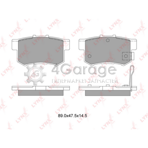LYNXauto BD3401 Комплект тормозных колодок дисковый тормоз